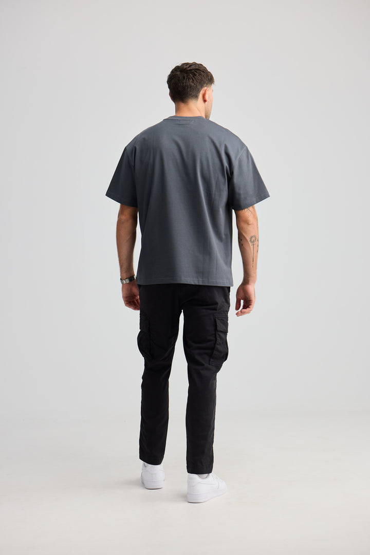 Essential Varsity Tee - Charcoal