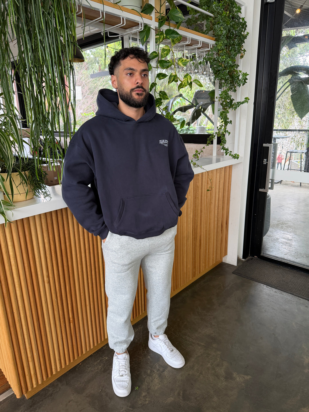 Box Hoodie - Navy